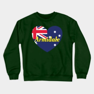 Armidale NSW Australia Australian Flag Heart Crewneck Sweatshirt